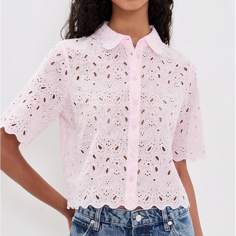 FRAME The Paisley Eyelet Shirt
